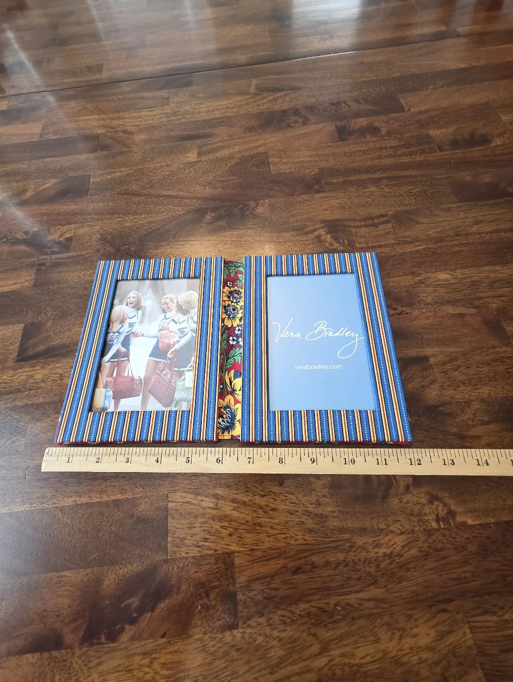 Vera Bradley Quilted Wristlet in Bright‎ Coral And A Vera Bradley Picture Frame